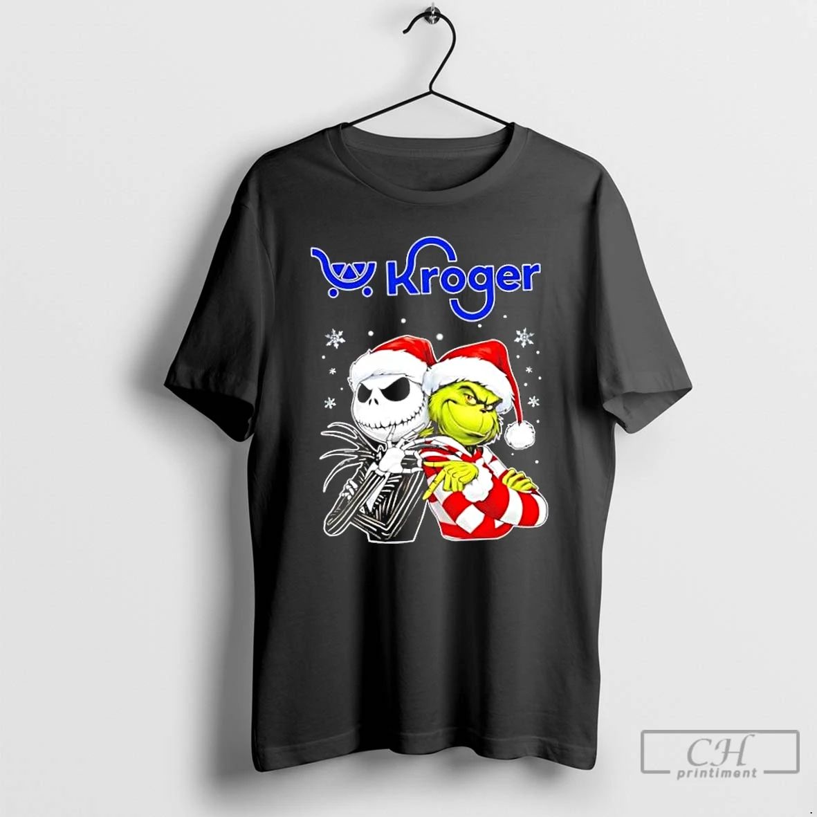 Classic Kroger X Jack Skellington And Grinch Six Seven Merry Christmas T Shirts