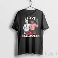 Premium Michael Myers And Freddy Krueger I Love Gay Halloween Long Sleve T Shirts