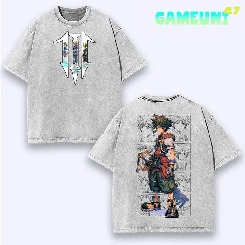 Sora Kingdom Hearts double side Graphic Tee Streetwear T-Shirt