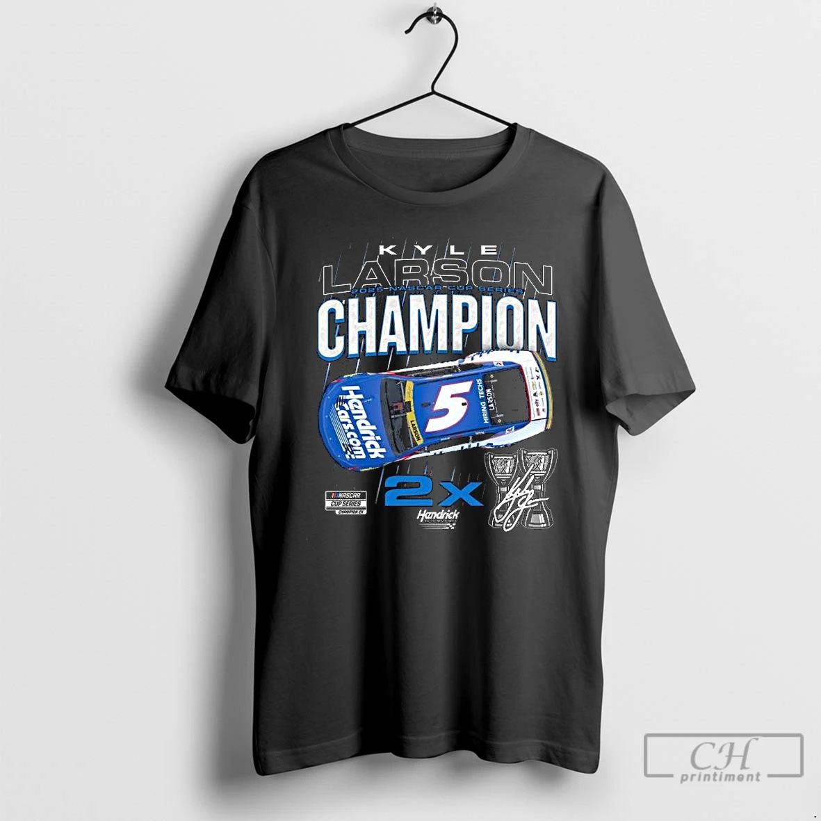 Premium Kyle Larson 2025 Nascar Cup Series Champion Stats Long Sleve T Shirts