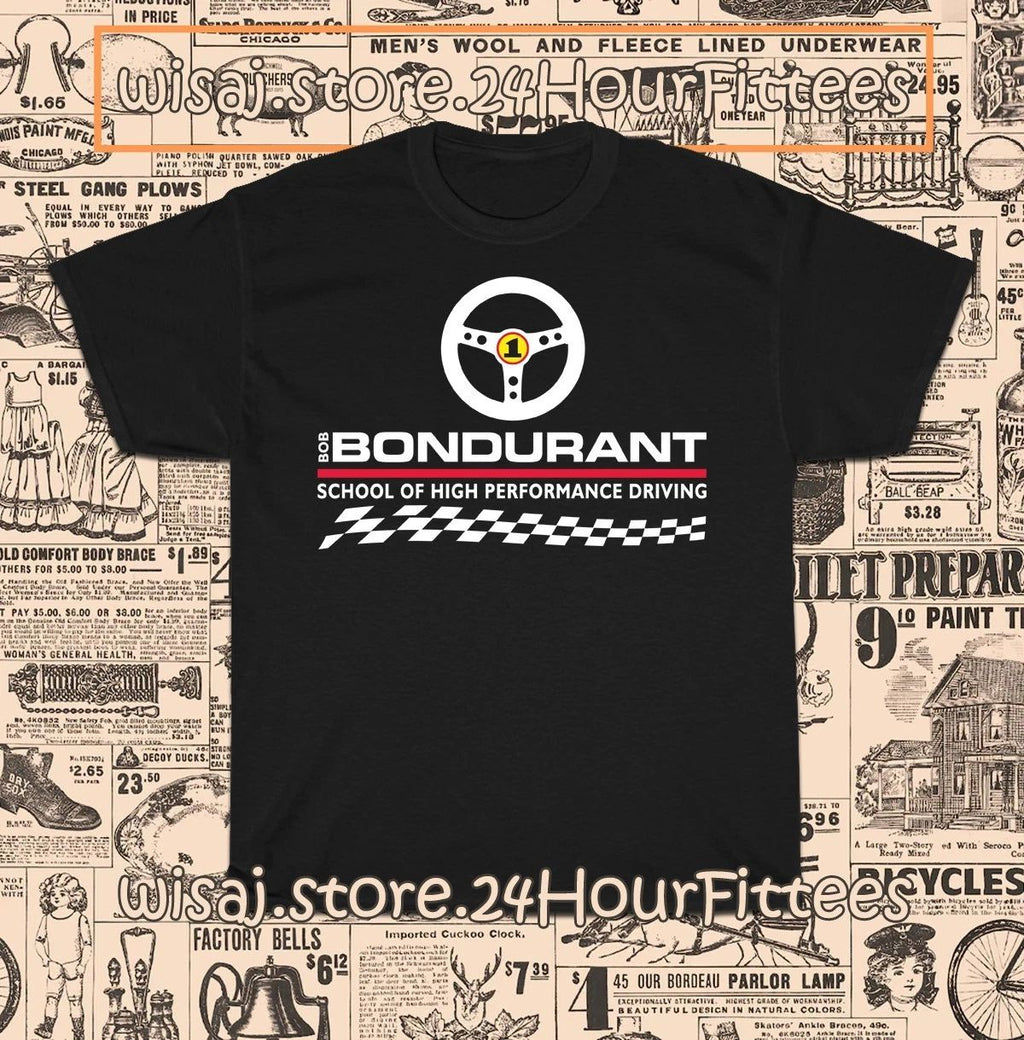 New Hot BOB Bondurant Racing School Men's T-Shirt American Size T-Shirt S-5XL