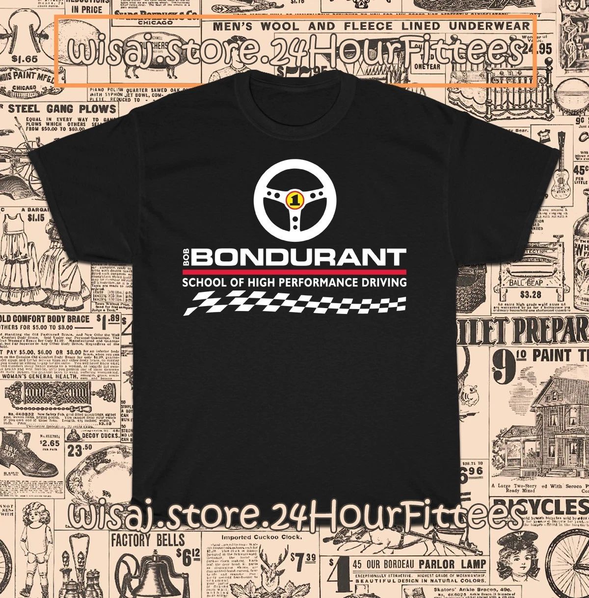 New Hot BOB Bondurant Racing School Men's T-Shirt American Size T-Shirt S-5XL