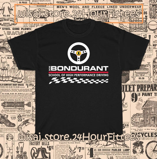 New Hot BOB Bondurant Racing School Men's T-Shirt American Size T-Shirt S-5XL
