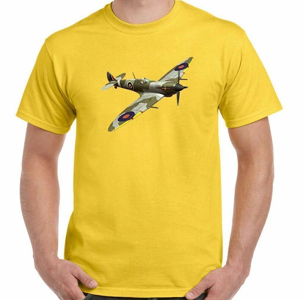 SPITFIRE T-SHIRT Supermarine WWII Battle of Britain RAF Tee Top British Fighter