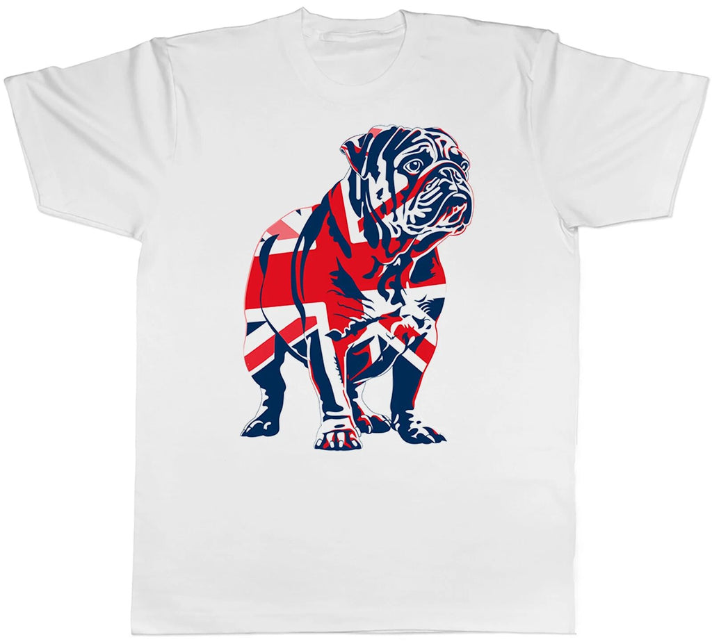 British Bulldog Mens T-Shirt Union Jack Pet Britian Dog Lover Tee Gift