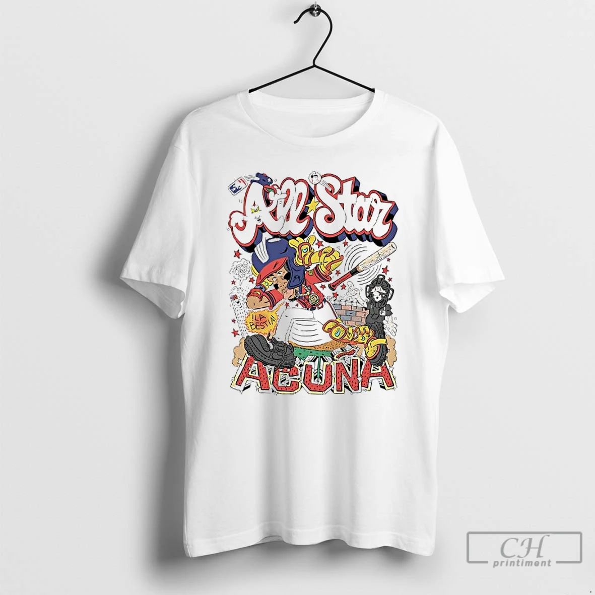 Premium Ronald Acuna Jr Atlanta Braves 2025 All Star Caricatue T Shirts