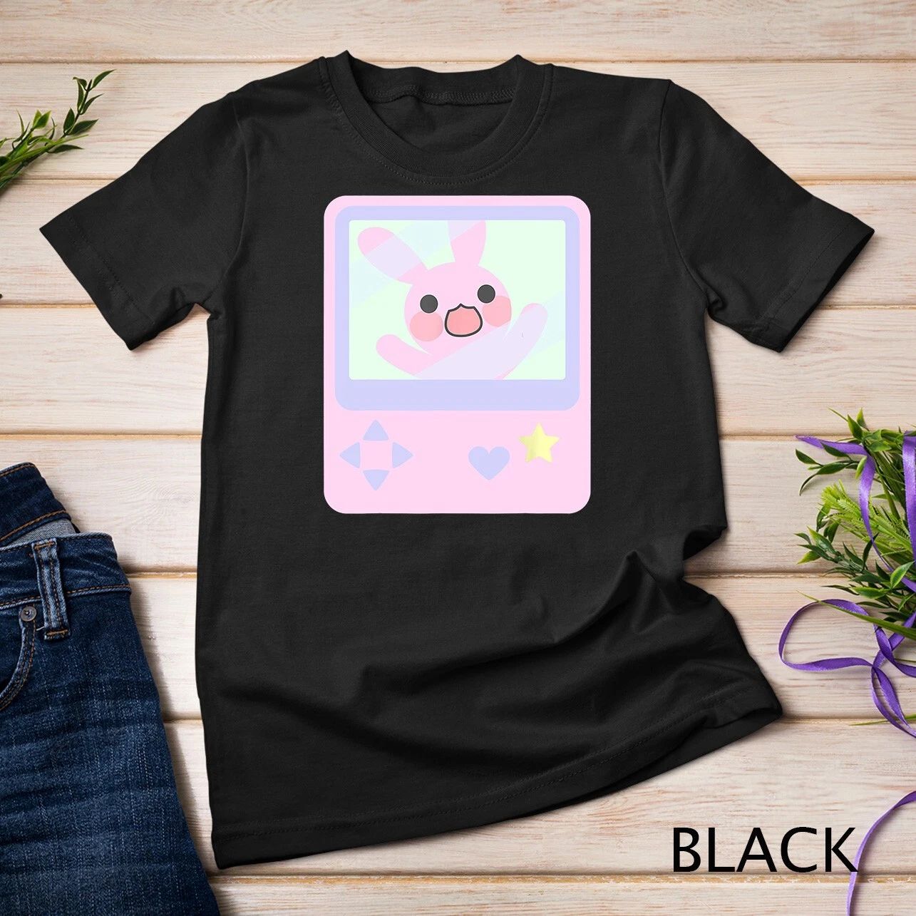 Kawaii Gamer Bunny Rabbit Pastel Shirt Unisex T-shirt