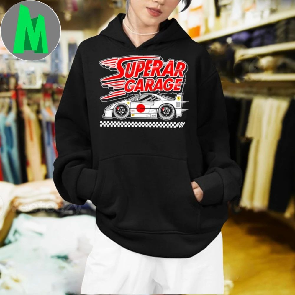 White Super Car Garage Ferrari F40 Shirt