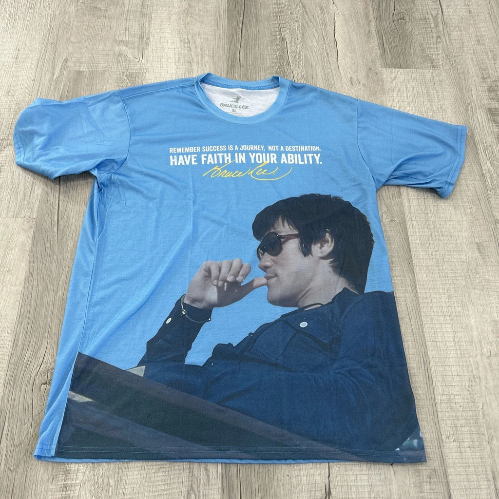 NEW Official Bruce Lee Success is a Journey Men's T Shirt Dry Fit Picture XL