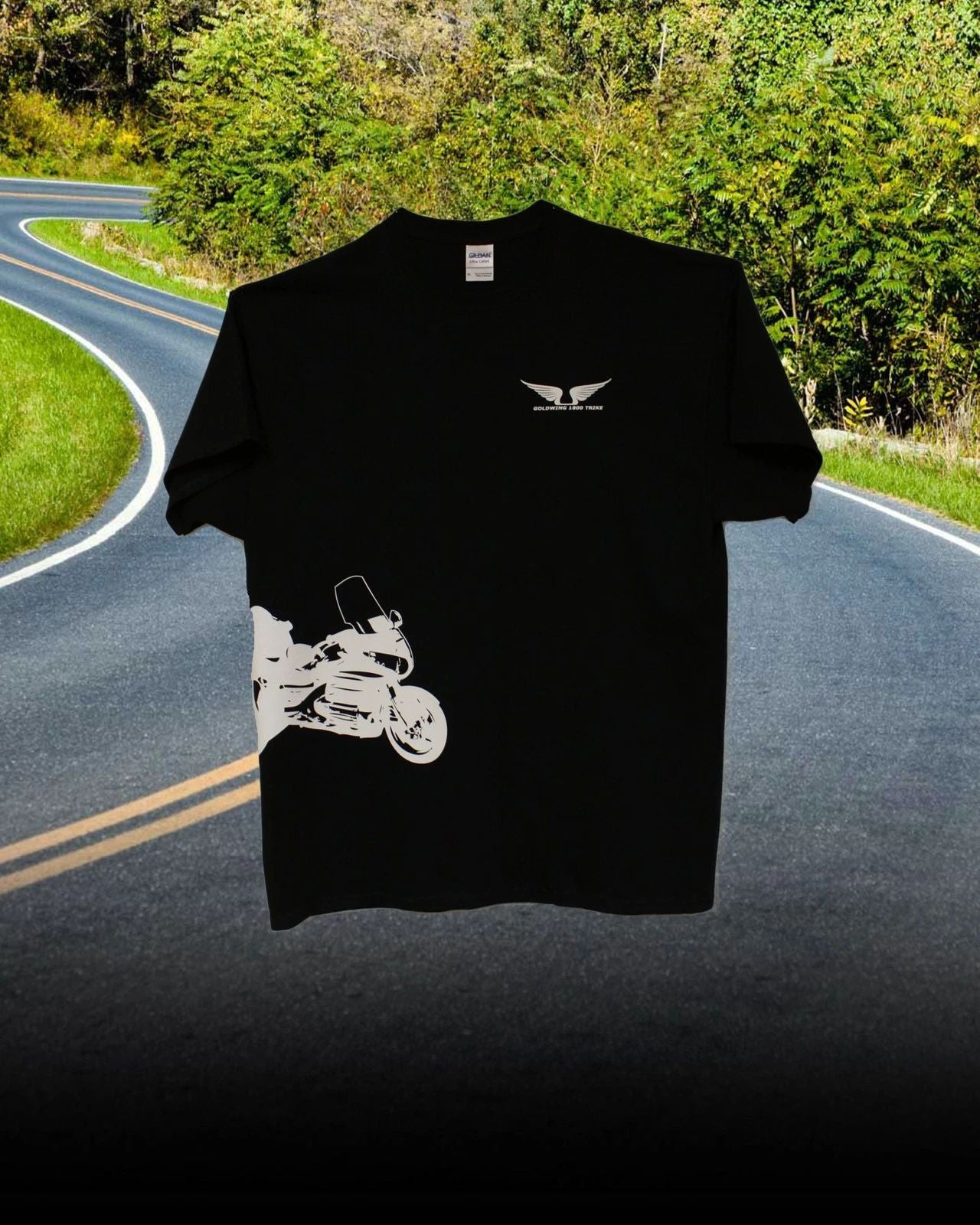 Honda Goldwing 1800 Trike Custom Tee Shirt... BLACK--WHITE Short or Long Sleeve