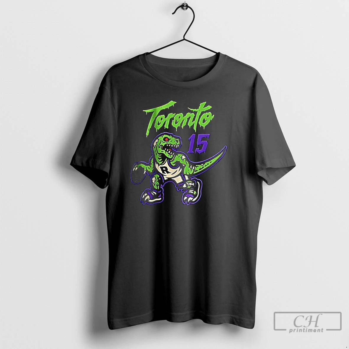 Classic Toronto Raptors Zombie Number 15 T Shirts