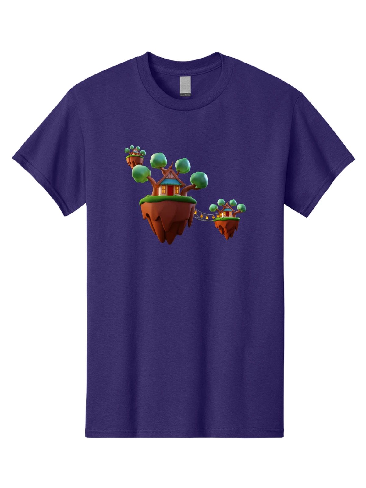 Floating-Islands-8 Mens Graphic Tee, 100% Cotton, Casual Summer Wear