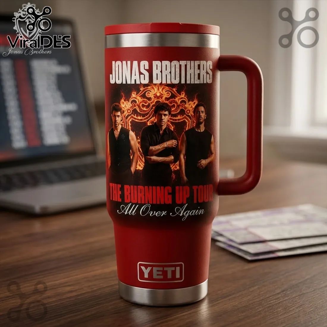 Jonas Brothers The Burning Up Tour Red StanleyTumbler