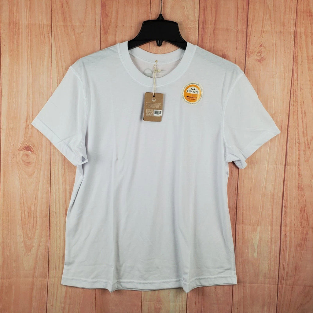 No Limbits Adaptive Sensory T Shirt Mens XL White Moisture Wicking Everyday Wear