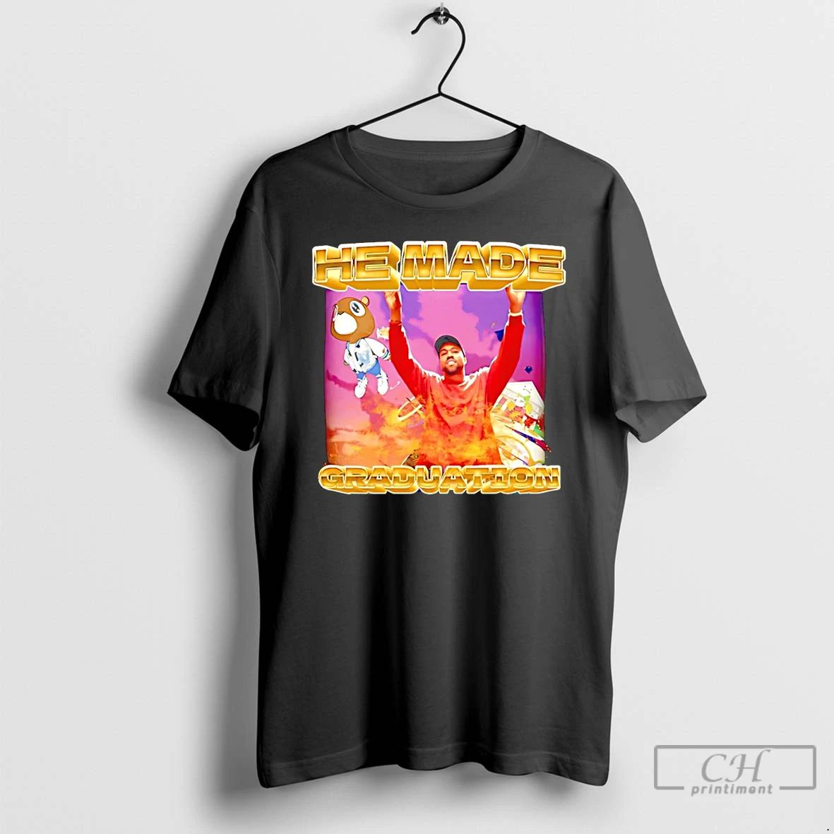Premium Kanye West He Made Graduation Graphic T Shirts
