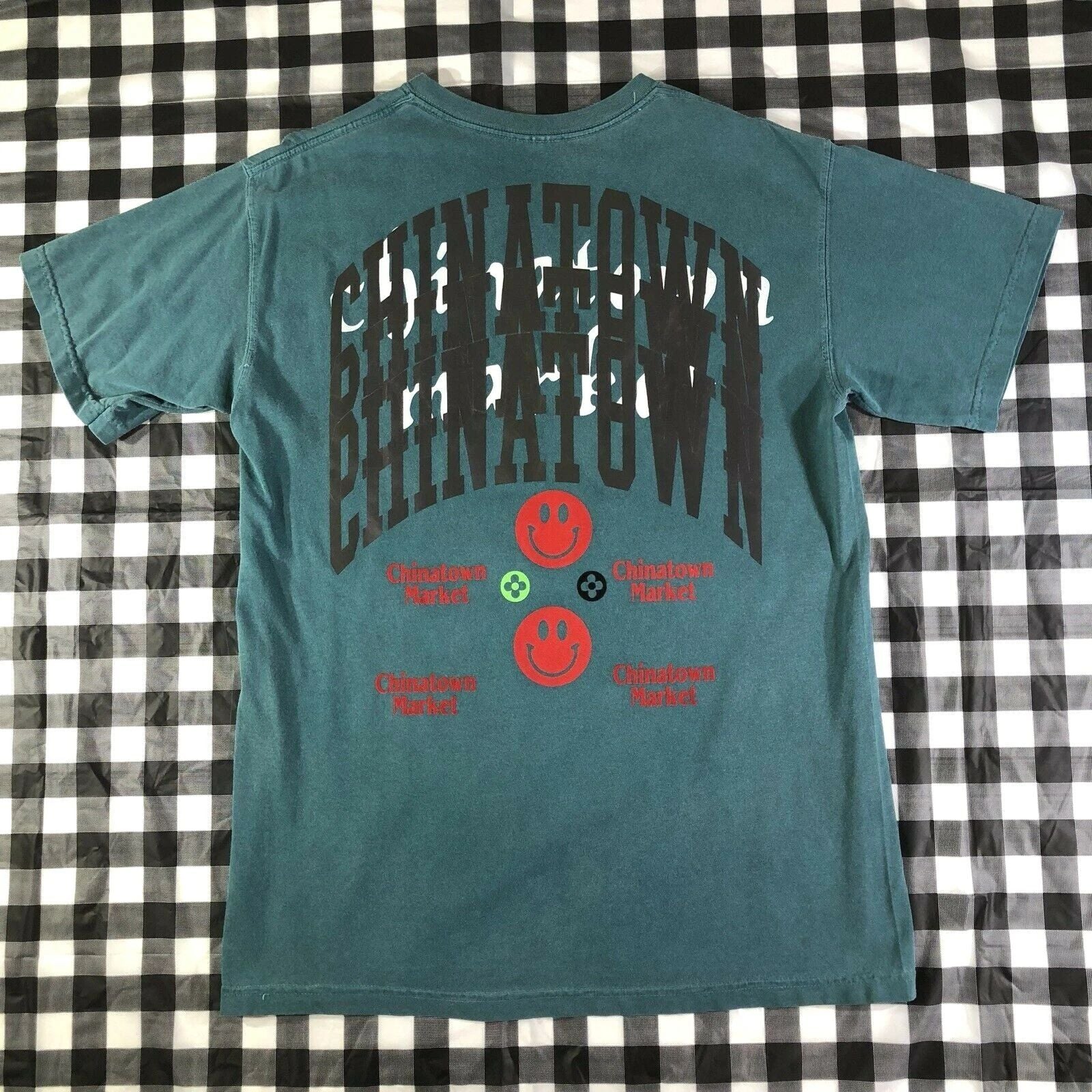 Chinatown Market Never Dies Rainbow 3M Velvet Rare Custom Green T shirt M Tee
