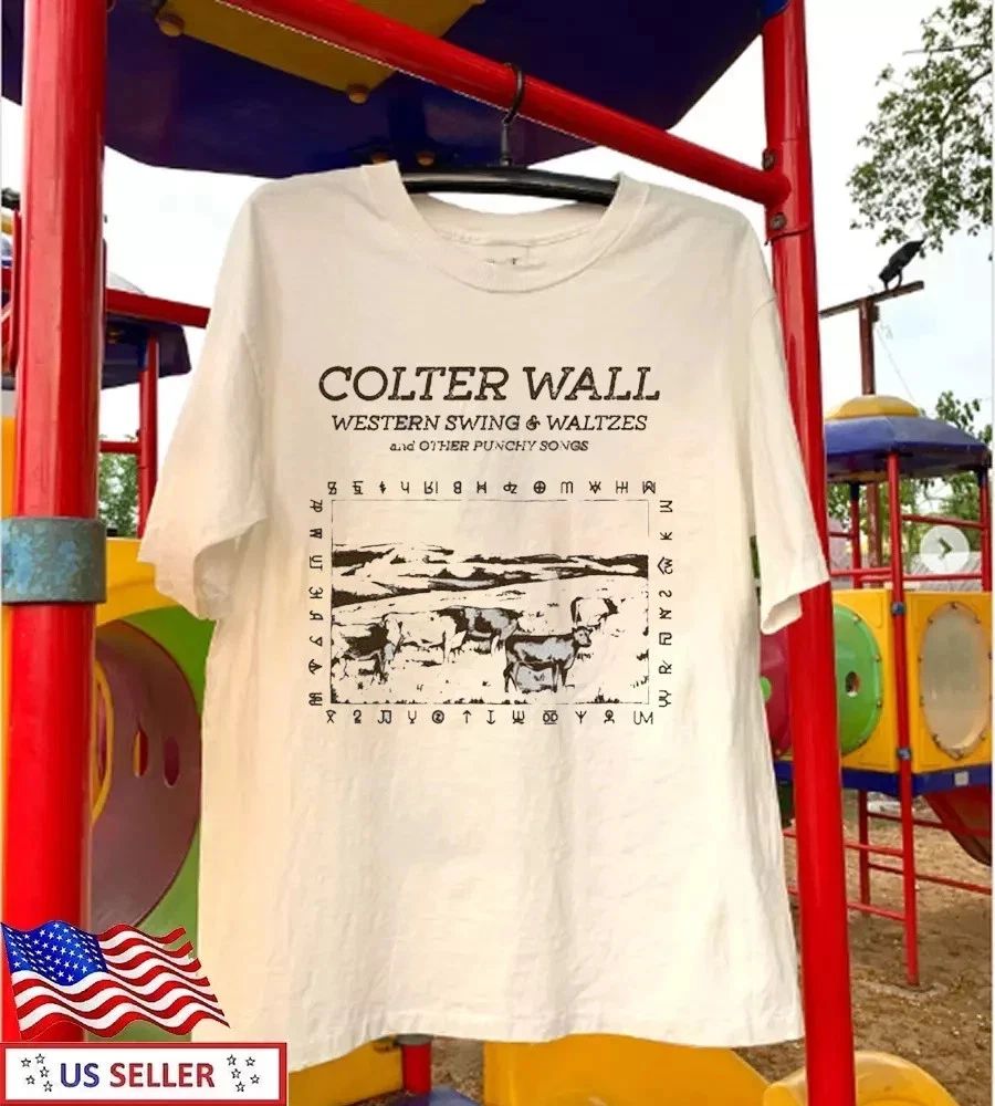 Colter Wall Western Tour Aesthetic Cotton White T Shirt All Size