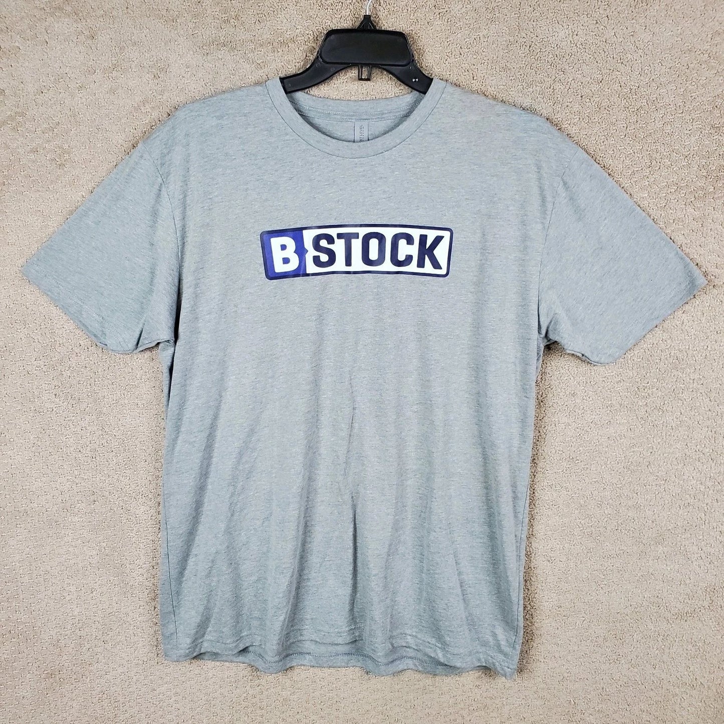 B Stock Shirt Mens XL Gray Next Level Crew Neck Short Sleeve Cotton Blend