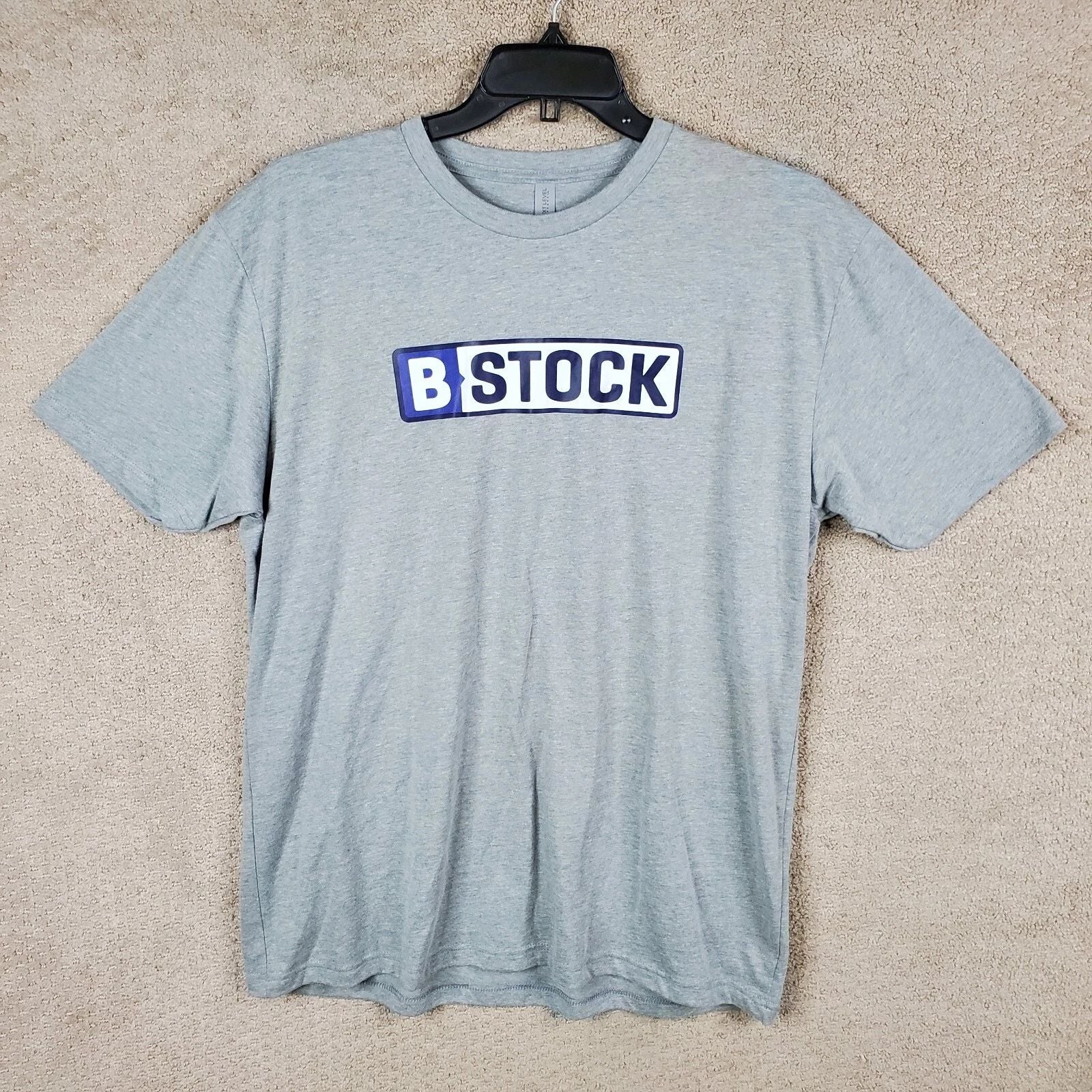 B Stock Shirt Mens XL Gray Next Level Crew Neck Short Sleeve Cotton Blend