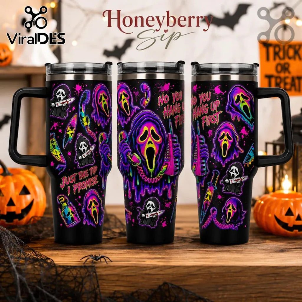 Scream Ghostface Neon 40oz Stanley Tumbler
