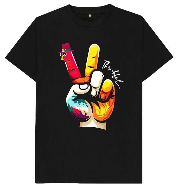 Thankful Turkey Thanksgiving Cute Turkey Holiday Graphic Unisex T Shirt