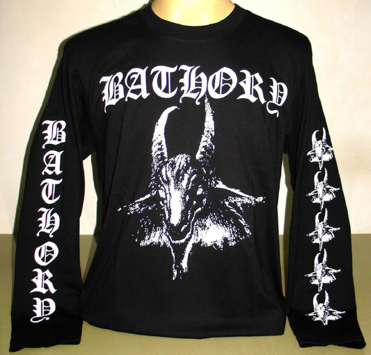 Bathory First Album Goat Long Sleeve T-Shirt Size S M L XL 2XL 3XL Black Metal