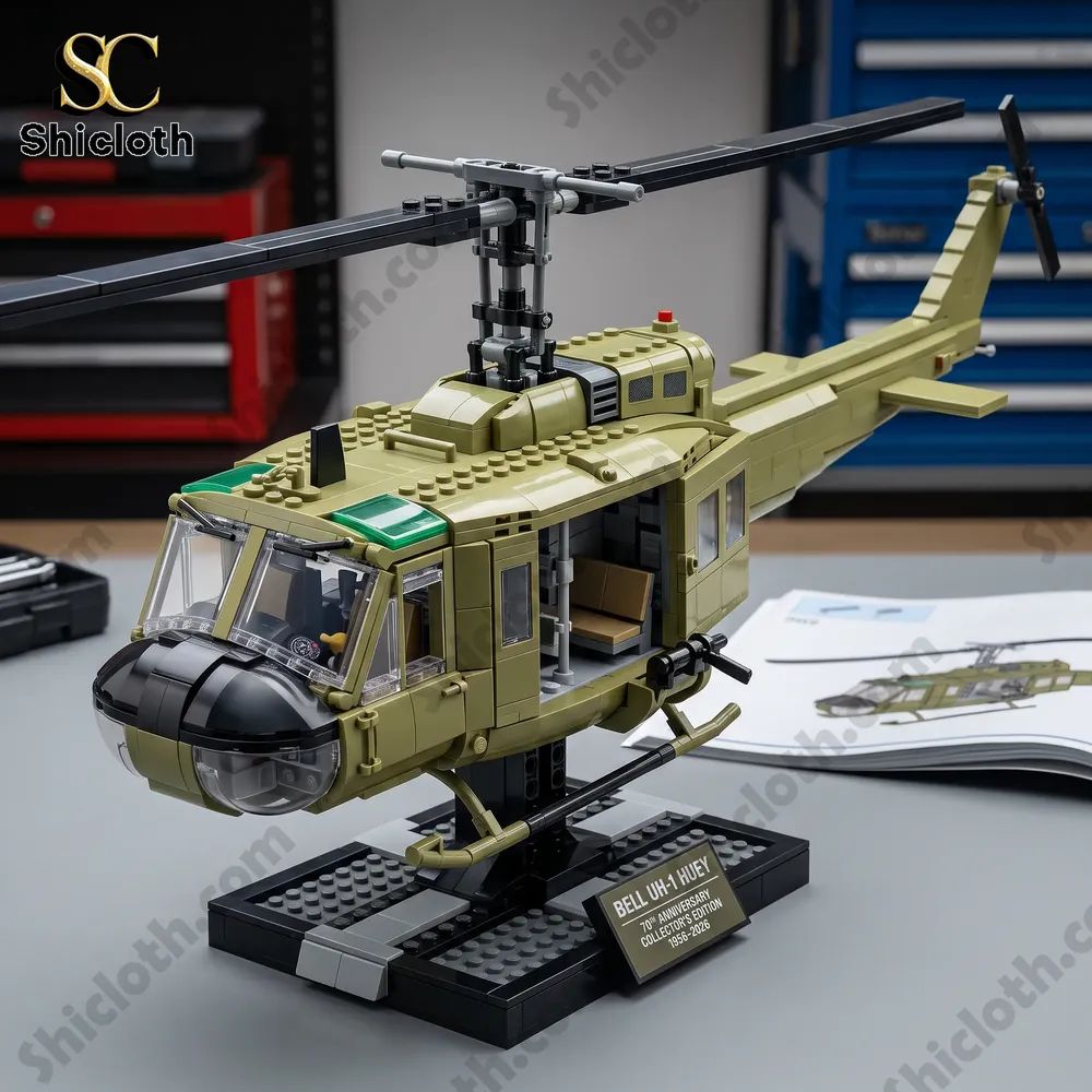 Vietnam War Bell UH-1 Huey 70th Anniversary Building Brick Sets