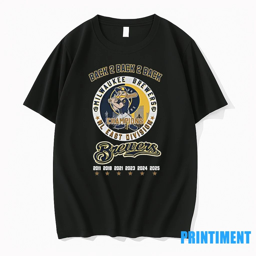 Milwaukee Brewers Back 2 Back 2 Back Nl Central Central Division Champions Tshirts Sweater