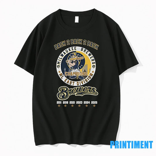 Milwaukee Brewers Back 2 Back 2 Back Nl Central Central Division Champions Tshirts Sweater