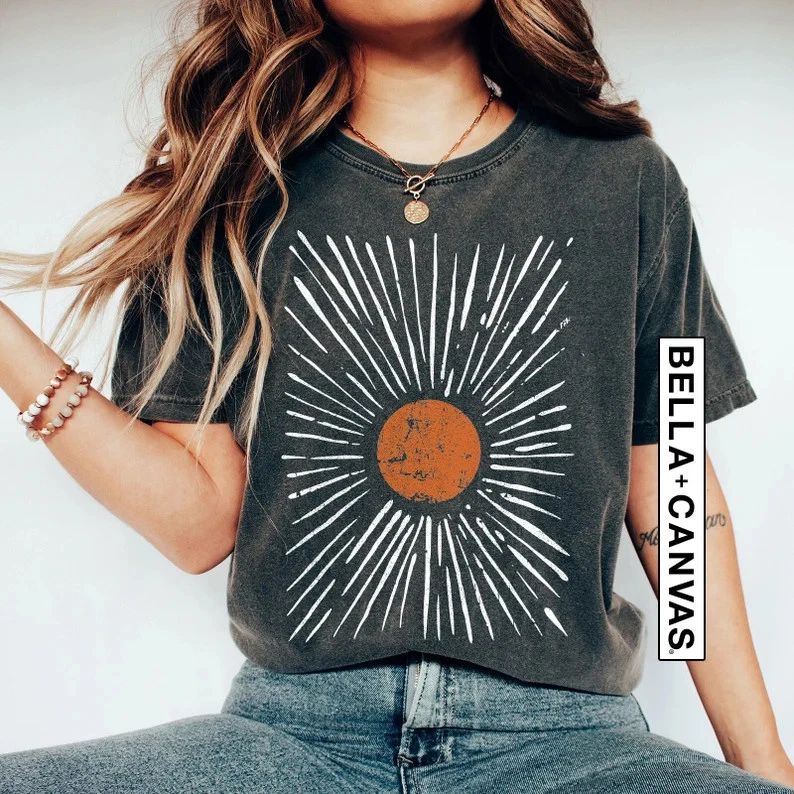 Sunburst Vintage Boho Comfort Tee Garment Dyed Style