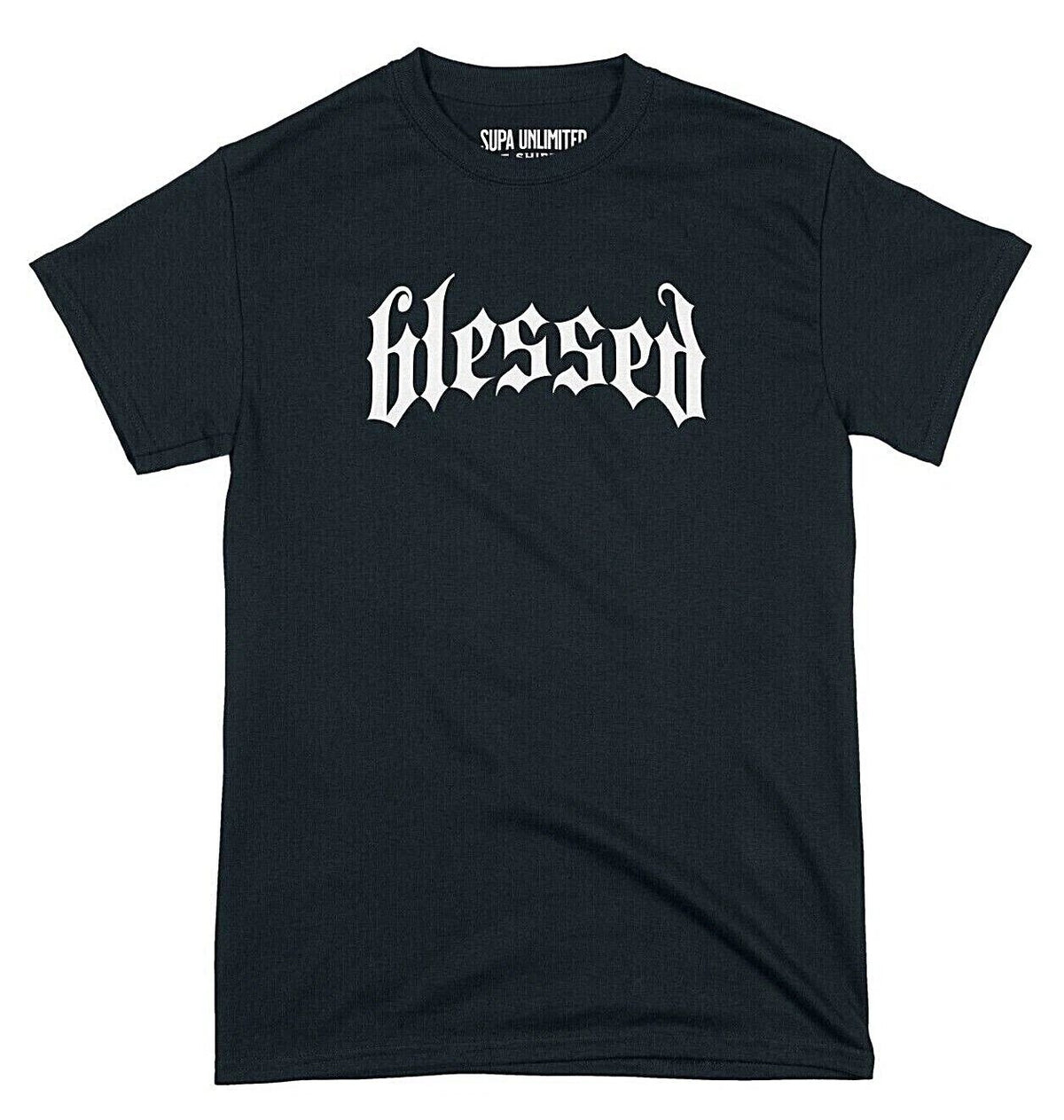 Urban Men's T Shirt Blessed Streetwear Fashion Graphic Design Hip Hop T Shirts