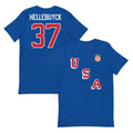 Connor Hellebuyck #37 retro USA Hockey Jersey Shirt 4 Nations Faceoff