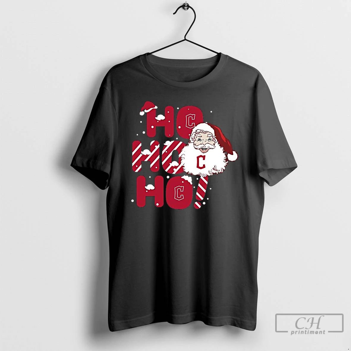Premium 2025 Cleveland Guardians Christmas Santa Ho Ho Ho T Shirts