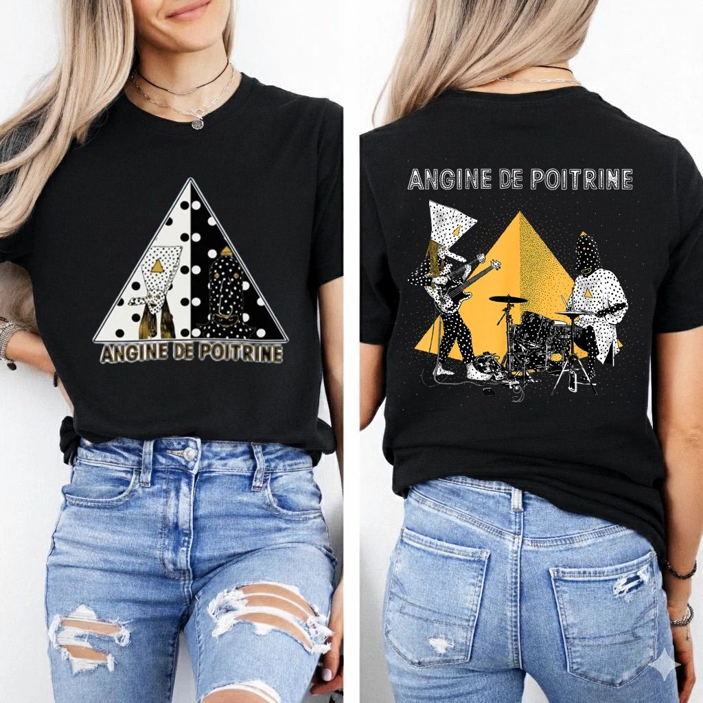 Angine de Poitrine Band Vintage Music Men Women 2 Side T-Shirt