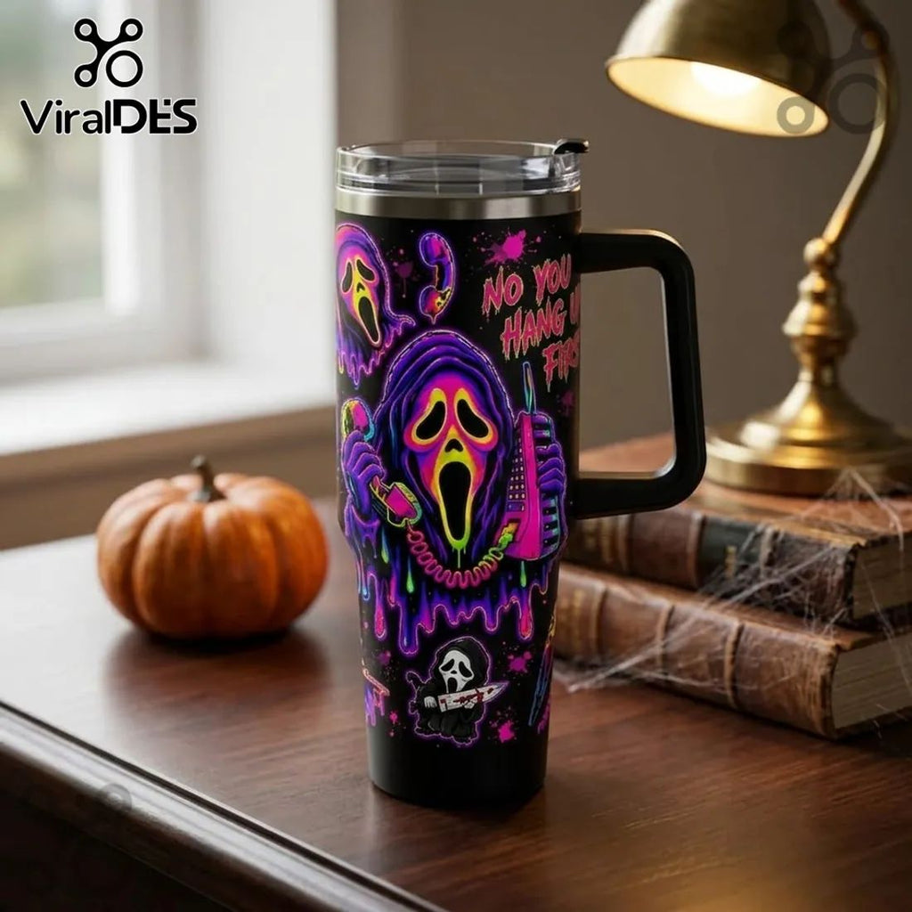 Scream Ghostface Neon 40oz Stanley Tumbler