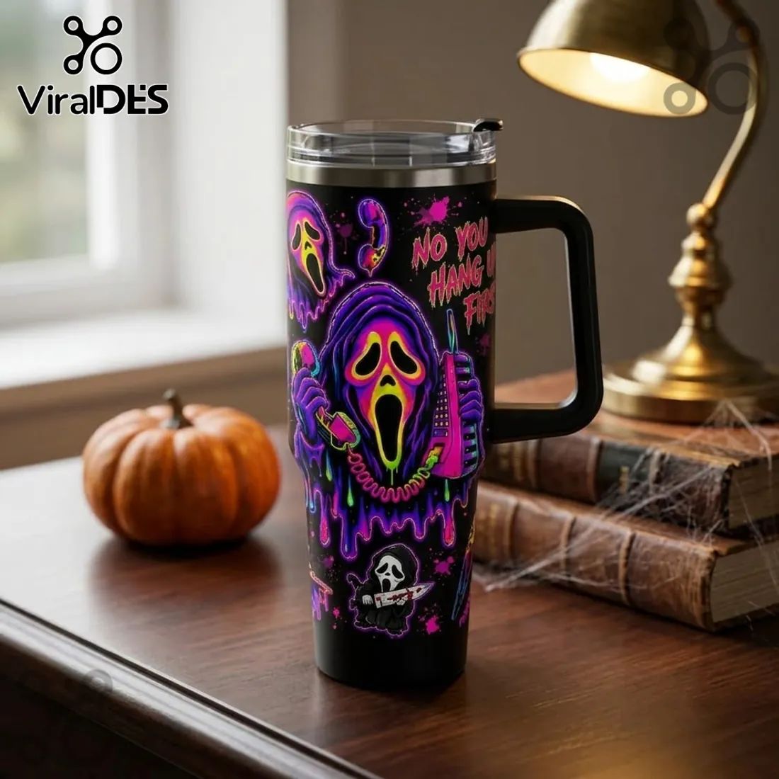 Scream Ghostface Neon 40oz Stanley Tumbler