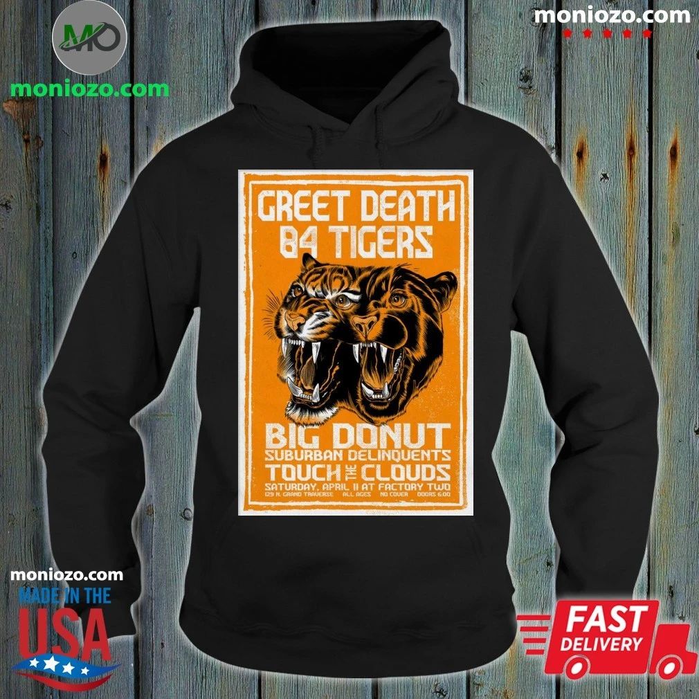Original Greet Death And 84 Tigers Flint MI 4 11 2026 Poster Shirt