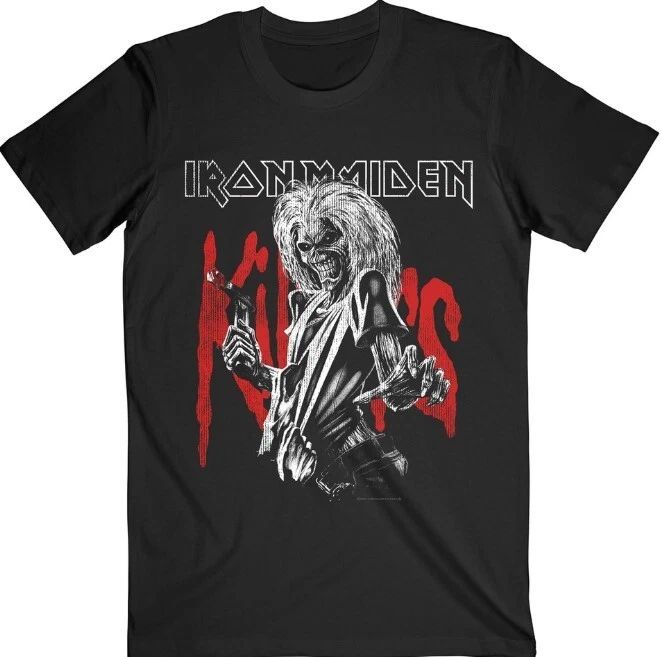 Iron Maiden 'Killers Eddie Large Graphic Distress' (Black) T-Shirt