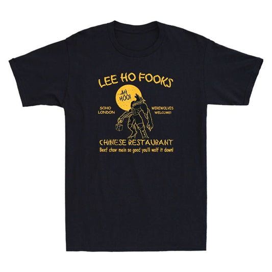 Lee Ho Fooks Chinese Restaurant Horror Wolf Vintage Short Sleeve Men's T-Shirt