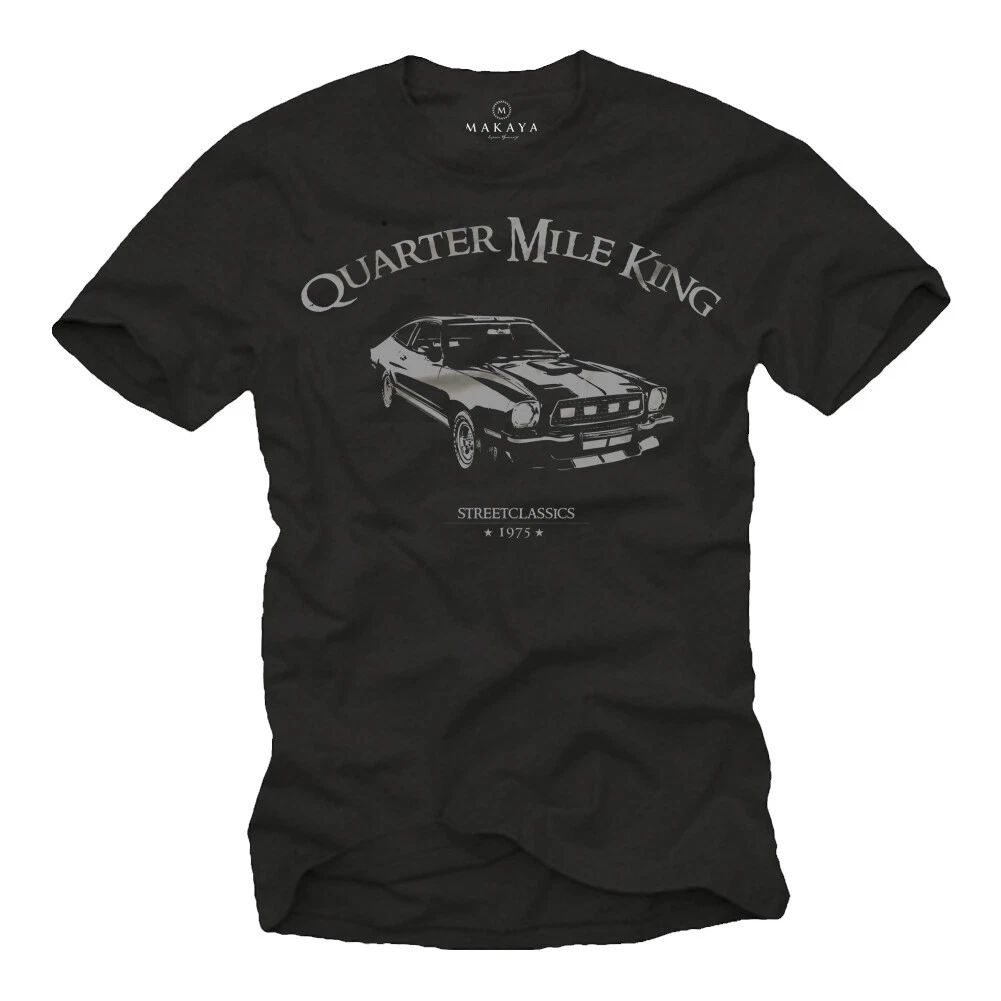 Custom Race US Muscle Car Men's T-Shirt with Mustang Men's Vintage Car Shirt