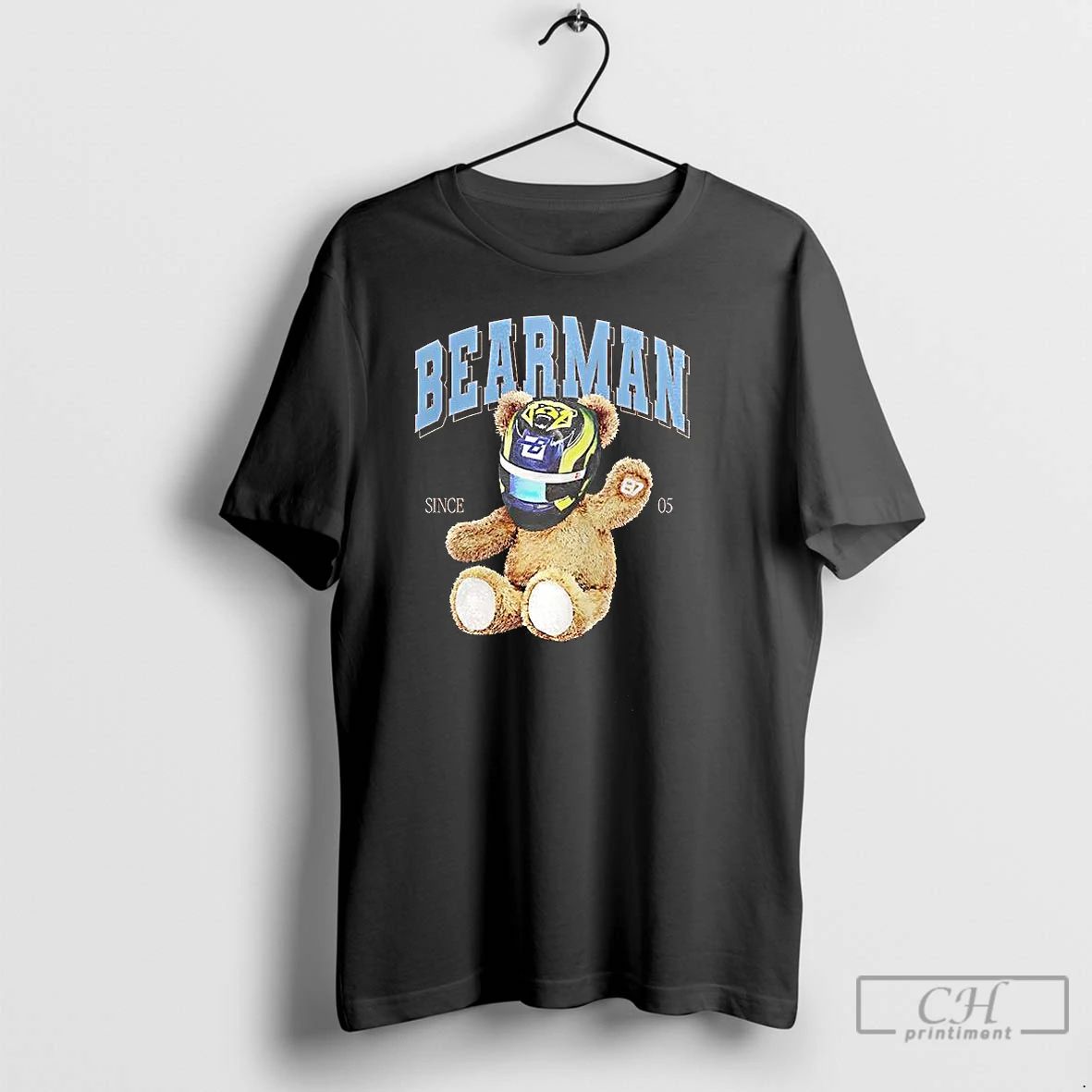Classic Oliver Bearman F1 Teddy Bear Helmet T Shirts