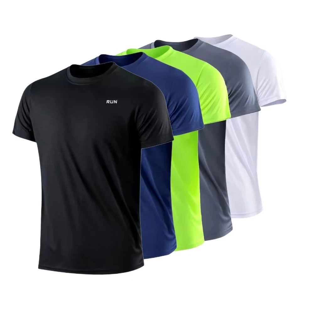 Mens Quick Dry Gym T Shirt Running Sports Lightweight Breathable Top