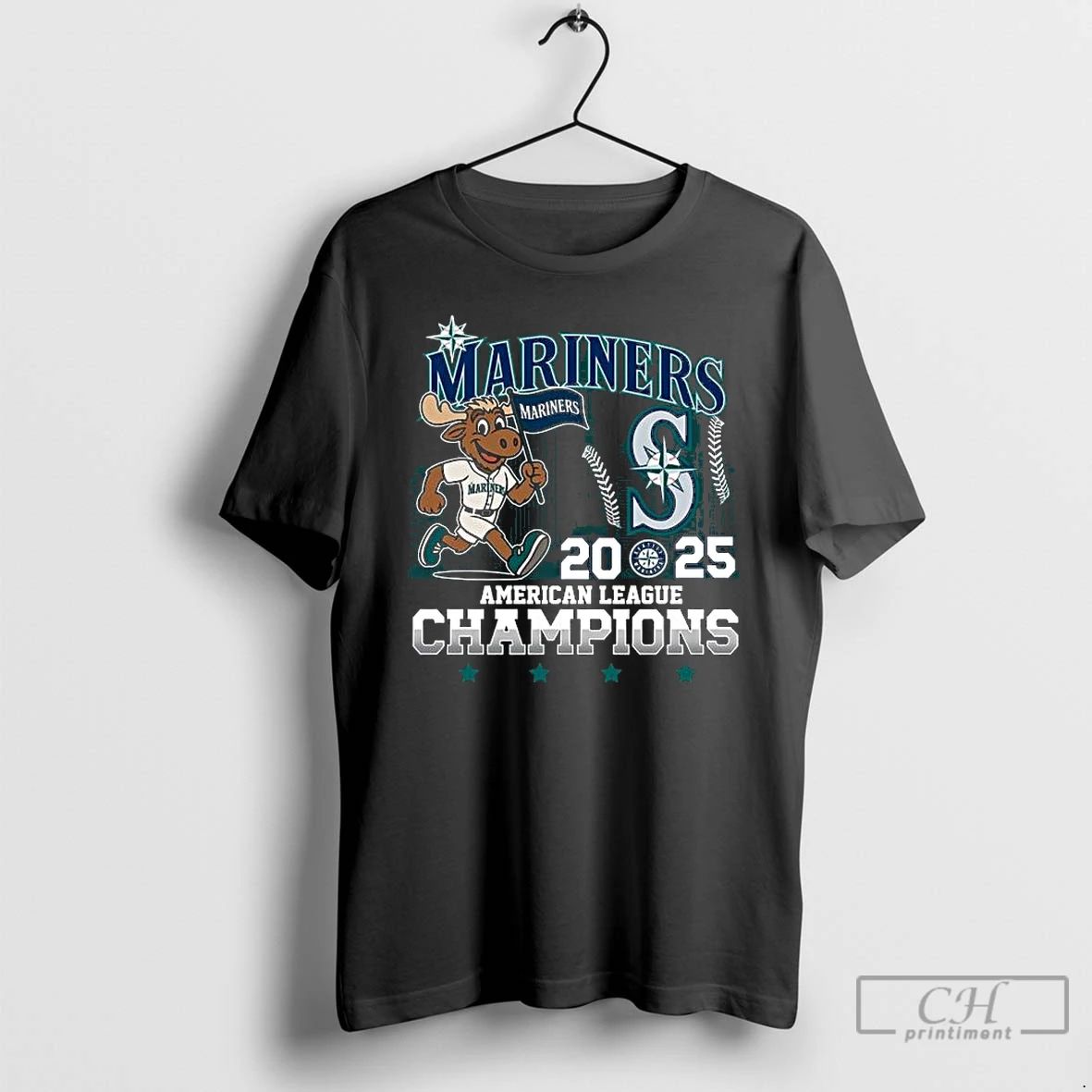 Classic Seattle Mariners Mascot 2025 American League Champions T Shirts
