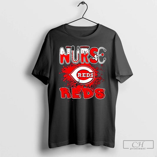 Classic Nurse X Cincinnati Reds Baseball T Shirts