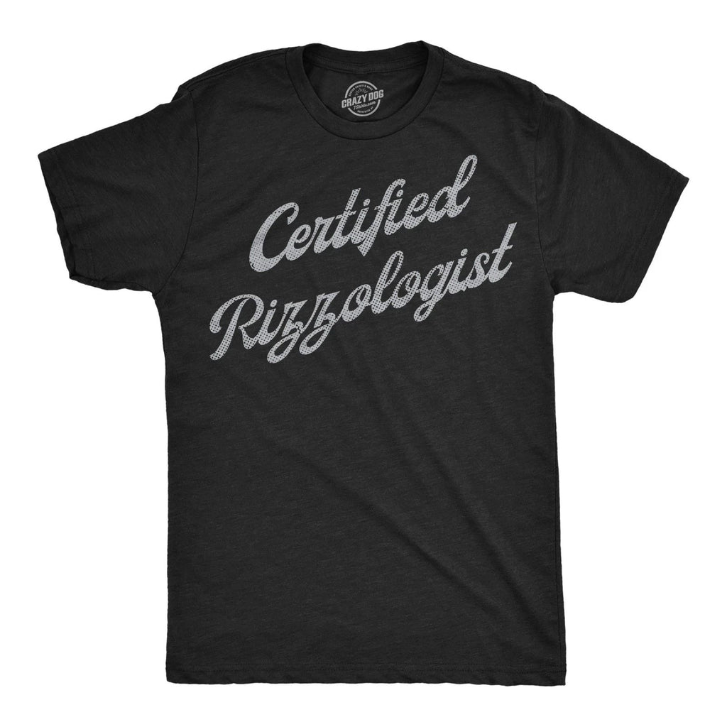 Mens Funny T Shirts Certified Rizzologist Sarcastic Graphic Novelty Rizz Tee for
