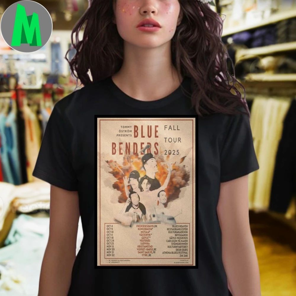 Poster Blue Benders Fall Tour 2025 New Shirt