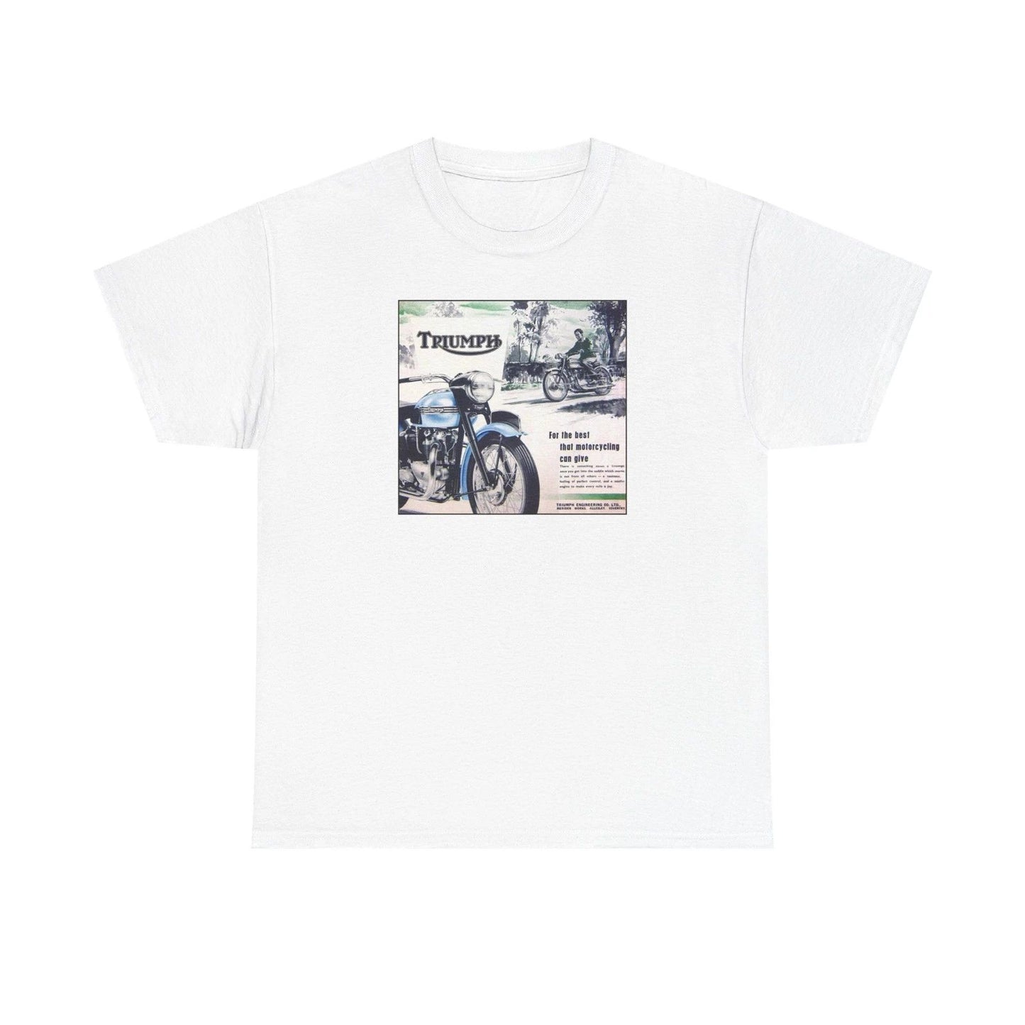Vintage Triumph Motorcycle Tee | Retro Bike Advertisement Graphic