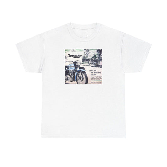 Vintage Triumph Motorcycle Tee | Retro Bike Advertisement Graphic