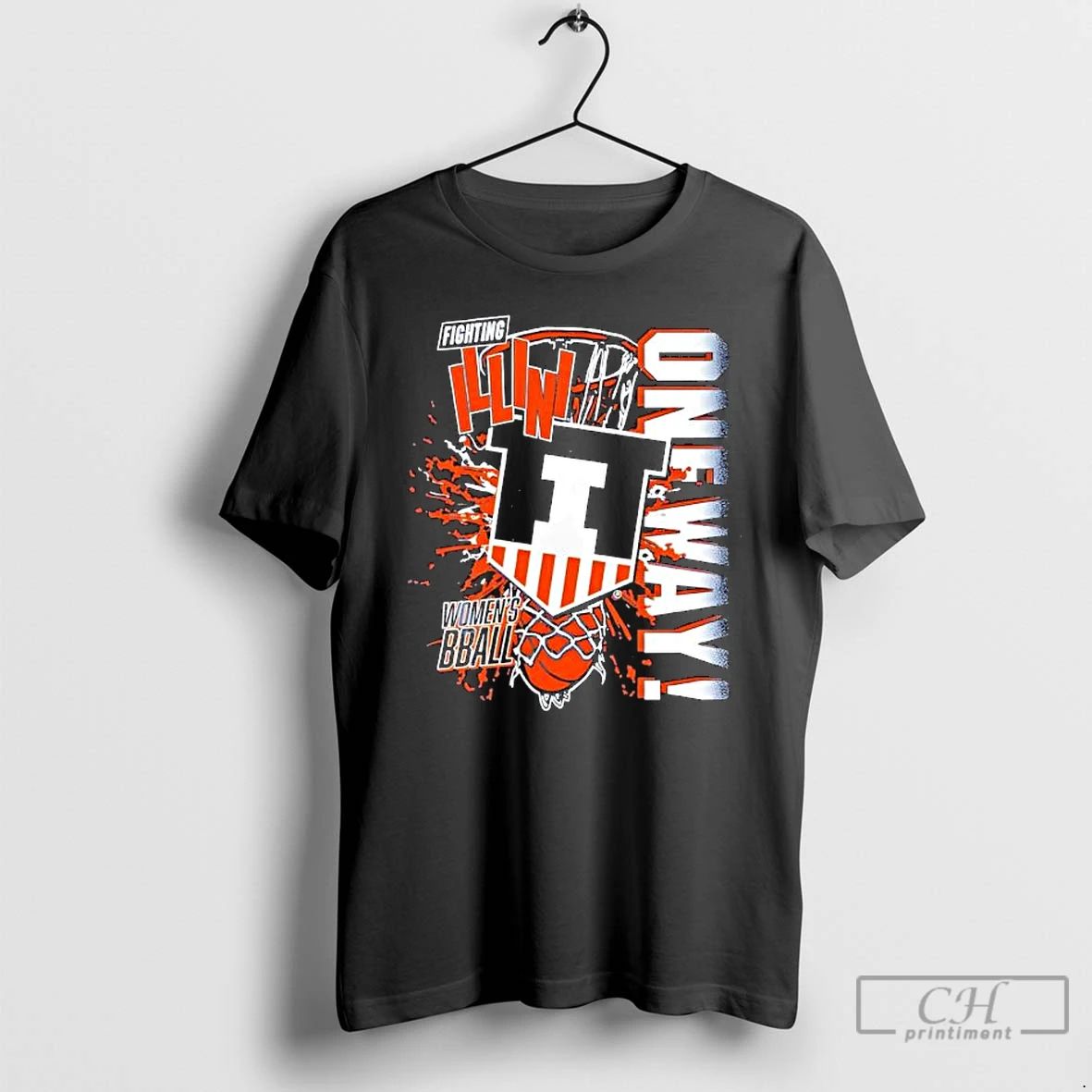 Premium Illinois Womens Basketball One Way T Shirts