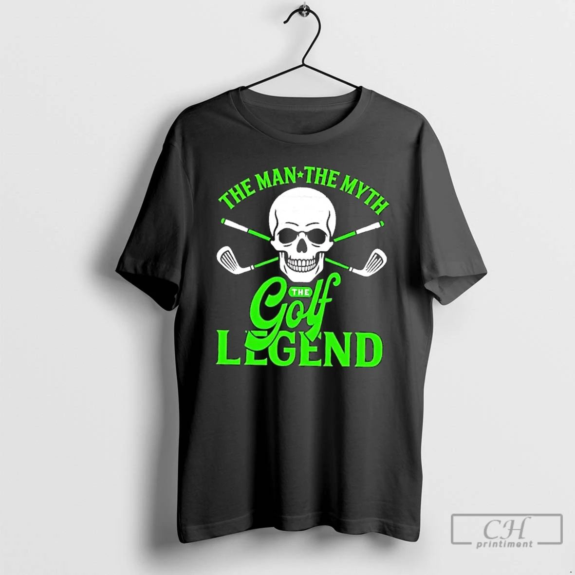 Classic Skull The Man The Myth The Golf Legend T Shirts